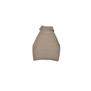 Express Womens Small Brown Sleeveless Mock Neck Knit Sweater Vest Crop Top S